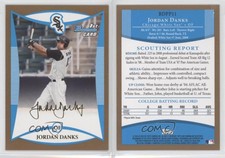 2008 Bowman Draft Prospects Gold Jordan Danks #BDPP11