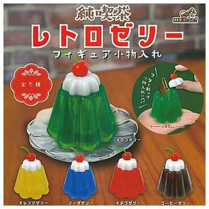 Retro Jelly Figure Accessory Case Mascot Capsule Toy 5 Types Comp Set Gacha New - Picture 1 of 5