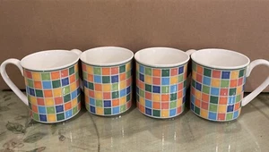 4 Villeroy & Boch Twist Alea Limone Coffee Mugs Fine China (New Old Stock) - Picture 1 of 2