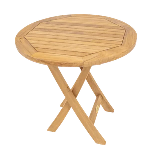 Teak Beistelltisch rund 50cm H.50cm Kernholz 3057 Gartenmöbel hochwertig - Bild 1 von 4