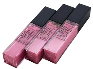 3-Pack Maybelline COLOR SENSATIONAL VIVID MATTE LIQUID #12 Twisted Tulip Pinks - Picture 1 of 3