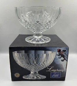 Cristal D'Arques Longchamp Kristallschale mit Fuß 6" hoch Herzstück Made in France - Bild 1 von 10