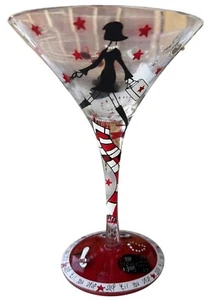 Lolita Brand "Shop Till You Drop" Theme Stemmed Martini Glass 8 oz. Capacity - Picture 1 of 9