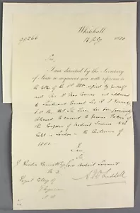 1880 | ALS letter signed Sir Adolfus Liddell | queen patron of medical congress - Picture 1 of 2