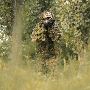 Feld 3D Ghillie Suit woodland Tarnanzug Camo Camouflage Kleidung Jagd Free Size - Bild 1 von 12