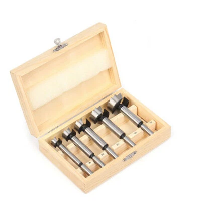 5tlg Forstnerbohrer gezahnt Satz 15/20/25/30/35mm im Holzkasten Astlochbohrer - Bild 1 von 4