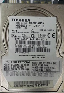 Disco duro interno SATA para portátil Toshiba MK6034GSX 60 GB 2,5 - Imagen 1 de 1