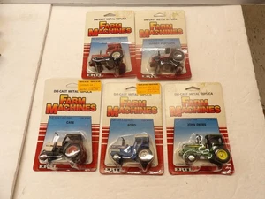 COLLECTION OF 5 ERTL FARM MACHINES, JOHN DEERE, FORD, CASE, DEUTZ-ALLIS, MASSEY - Picture 1 of 4