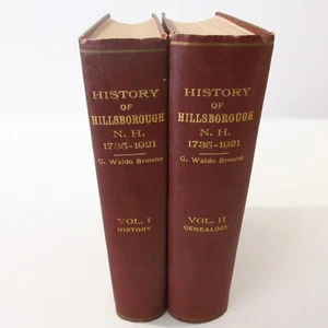 History of Hillsborough New Hampshire 1735 1921 Genealogy Family History Browne - Picture 1 of 24