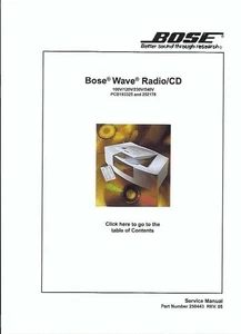 Bose Service Manual für Wave Radio/CD Copy - Picture 1 of 1