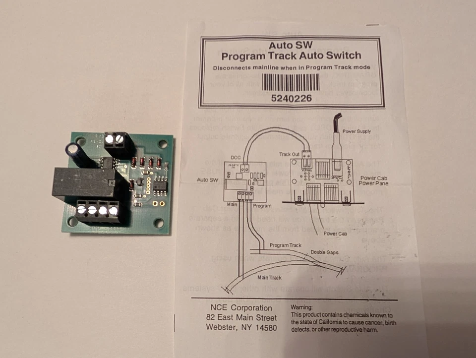 NCE Auto SW Adds a program track output to the Power Cab 524-226 - Image 1 of 1