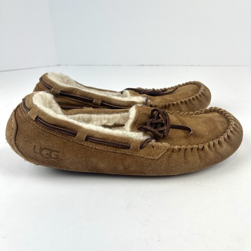 Scarpe mocassini pantofole UGG donna Dakota castagno scamosciato 5612 taglia 10