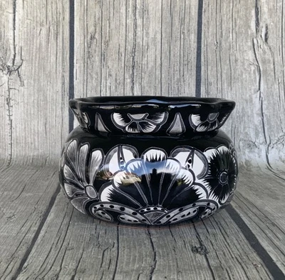 Small Mexican Talavera Self-Watering African Violet Pot - Image 1 of 4