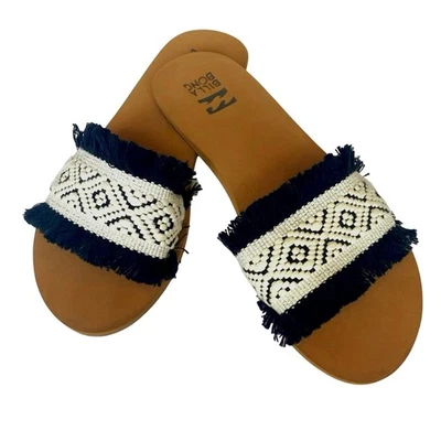 Sandalias Billabong Macramé Tejidas Flecos Toboganes Playa Chanclas Talla 9.5 Foto 1 de 4