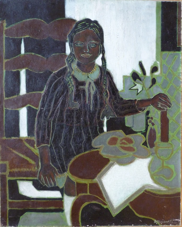 Bernard MANDEVILLE (1921-2000) HsT 81x65cm  Ecole de Paris Jeune Peinture - Photo 1/4