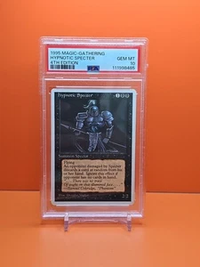 ⚫️⚫️⚫️ 1995 Magic The Gathering HYPNOTIC SPECTER 4TH EDITION PSA 10 💎MINT ⚫️⚫️⚫ - Picture 1 of 2