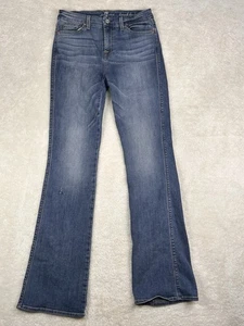 7 For All Mankind Jeans Womens Size 29x32 Blue Karah Bootcut Stretch Denim - Picture 1 of 10