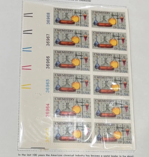 1976 U S Plate Block Stamp Scott# 1685 Chemistry Block of 12 MNH - Image 1 of 1