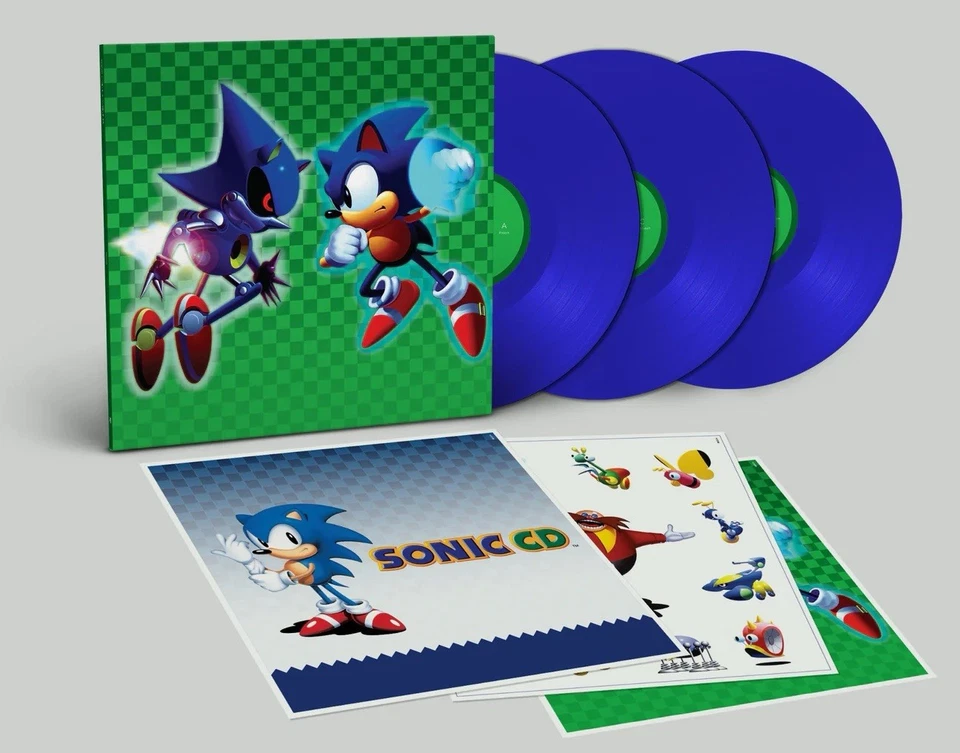 Sonic CD Soundtrack Data Discs Limited Edition Blue Vinyl etched Vinyl SEALED - Image 1 of 1