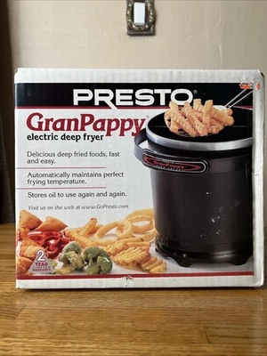 Freidora eléctrica vintage Presto Pride 05410 GranPappy capacidad 6 tazas negra Foto 1 de 4