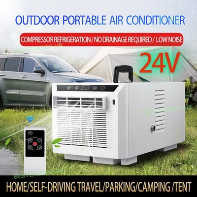 24V Electric AC Portable Air Conditioner Cooling Outdoor Car Camping Truck Tent - Image 1 of 4