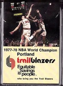 Portland Trailblazers 1977-78 ahorro equitativo NBA baloncesto calendario de bolsillo - Imagen 1 de 1