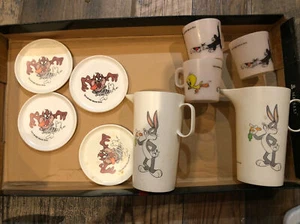 10 Pc 1995 Looney Tunes Tea Set Bugs Bunny Warner Bros. Tweety Sylvester Taz - Picture 1 of 7