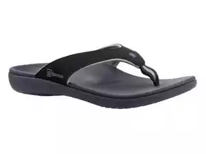 Spenco Yumi Men's Orthotic Flip Flops Carbon / Pewter - 10 Wide - Picture 1 of 5