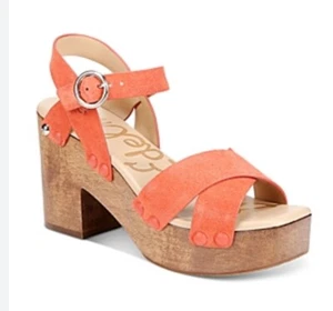 Sam Edelman Josefine Women’s Sandals Size 10M Color Orange Very Good Condition - Picture 1 of 10