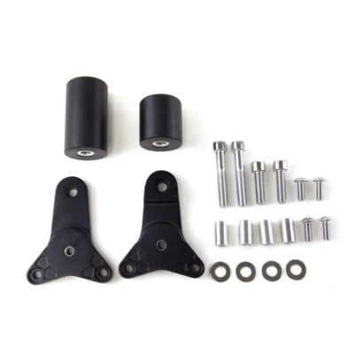 2011-2024 Suzuki GSXR600 GSXR750 GSXR 600 750 BLACK NO-CUT FRAME SLIDERS - Image 1 of 4