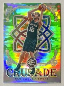 2016-17 Excalibur Pau Gasol Camo Crusade Prizm Refractor SP Parallel #60 Spurs