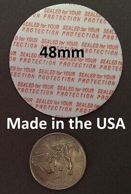 48mm Press & Seal Cap Los Trazadores De Líneas - 48 Mm De Seguridad Espuma Sellos De Manipulaciones Hechos En EE. UU. 25-1000 • 116.22€