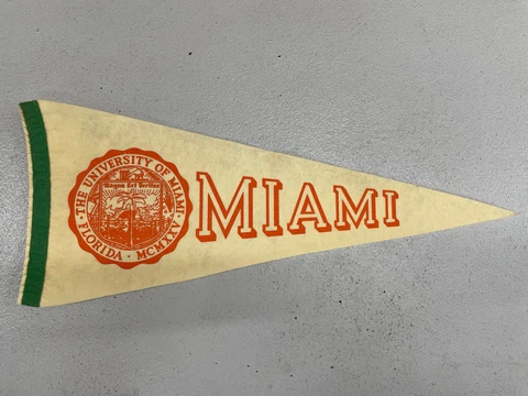 VINTAGE UNIVERSITY OF MIAMI PENNANTS Cover