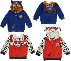 Baby Boys Kids Paw Patrol Cardigan Zip Hoodie Character Top Coral Fleece sweater - Picture 1 of 3