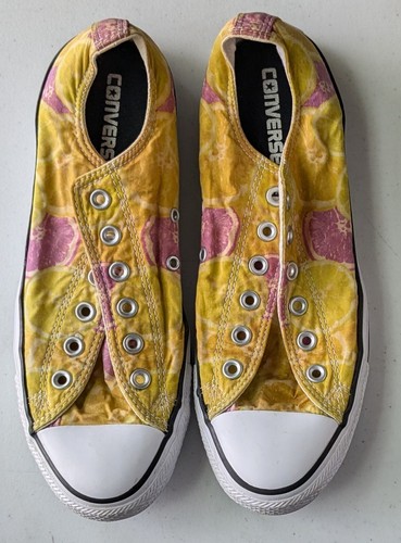 Sneakers basse Converse unisex taglia uomo 8 donna 10 agrumi fette frutta