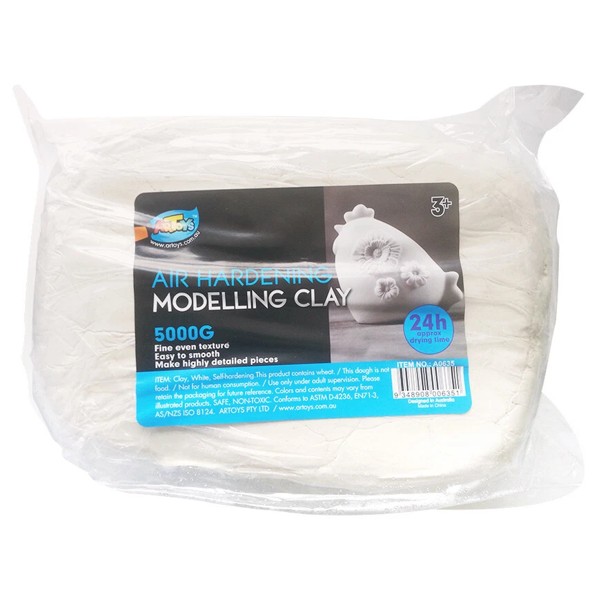 Air Dry Clay - White 5kg for Kids Activity, Crafts Supply, Air Dry Clay Bulk — 第 1/1 张图片