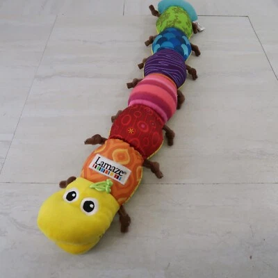 Tomy 24" Lamaze Worm Lagarpillar Jingle Squeak Rattle Baby Toy Crinkle Plush - Imagem 1 de 4