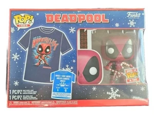 Nuevo-Deadpool Marvel Holiday Funko Pop y Camiseta Talla Grande Sellado Caramelo Caña - Imagen 1 de 2