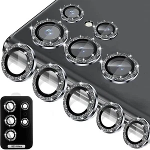 Glitter Diamond HD Camera Lens Protector For Samsung Galaxy S23 S24 S25Ultra S25 - Picture 1 of 13