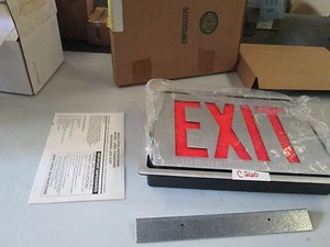 Lithonia Electroluminescent Exit Sign Aluminum Cat# ELRES1G277ELN (NIB) - Picture 1 of 6