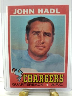1971 Topps #255 John Hadl San Diego Chargers QB Football Card  - Image 1 of 2