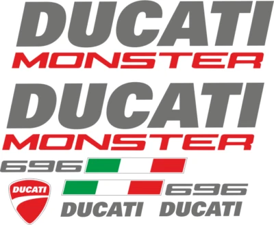 pegatinas compatibles Ducati monster 696 DECALS ducati monster Antracita/rojo