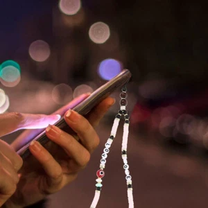  Handy Kette Fräulein Telefon Armband Riemen Handy-Armband Böser Blick - Zdjęcie 1 z 12