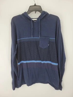 Sudadera con Capucha Billabong Para Hombres Grande Azul Rayas Pullover con Capucha Playa Skateboarding Foto 1 de 4