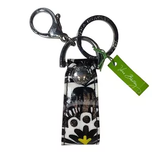 NEW Vera Bradley Black and White Keychain Coated Fabric - Picture 1 of 4