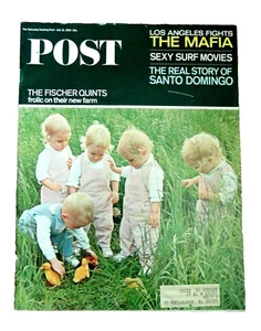 The Saturday Evening POST Magazine July 31, 1965 - Fischer Quints, LA Mafia - Picture 1 of 2