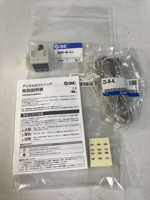 SMC ZSE30AF-N01-D-L Digital Vacuum Pressure Switch & Cable ZS-38-4L - Image 1 of 4