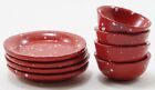 Dollhouse Miniatures 1:12 Scale Red Enamelware Dishes, 8Pc #IM65305