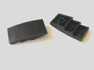 Lego Parts: Slope, Curved, Inverted, 2x4, Part # 93606, Black - 2 Pcs - Picture 1 of 1