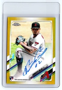 Autógrafos de novato Topps 2021 cromo refractor dorado #RA-HM Humberto Mejía/50 - Imagen 1 de 2